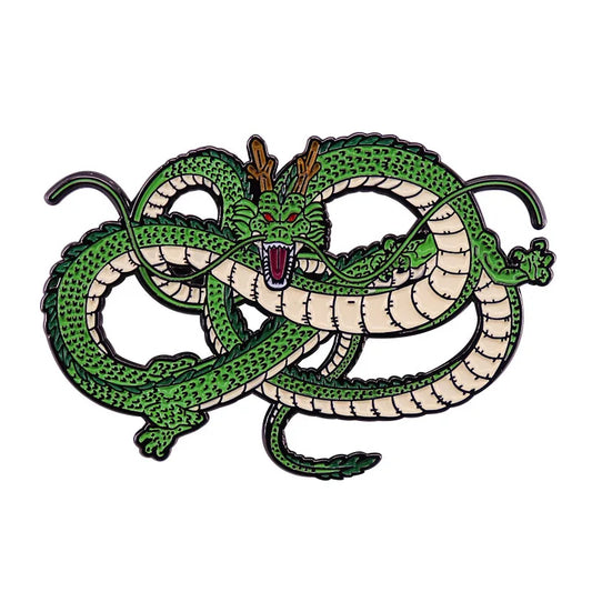 Dragon Ball Green Shenron Enamel Pin – Anime Lapel Badge for Backpacks, Jackets, Gifts