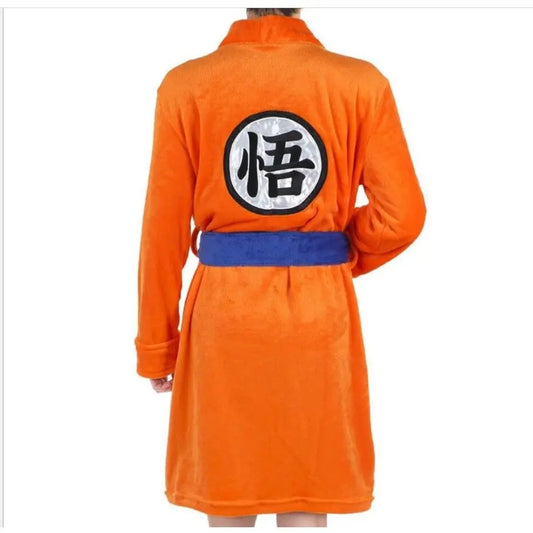 Dragon Ball Super Saiyan Son Goku Flannel Cosplay Robe – Unisex Anime Homewear Pajamas