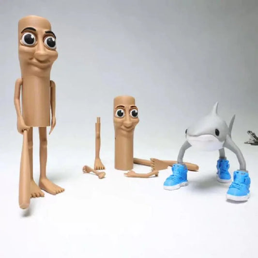 Tungtungsahur Shark Figurine – 3D Printed Articulated Desk Toy