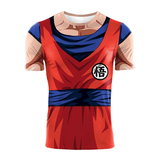 Zawaland Goku Cosplay T-Shirt – 3D Print Fitness Tee for Men