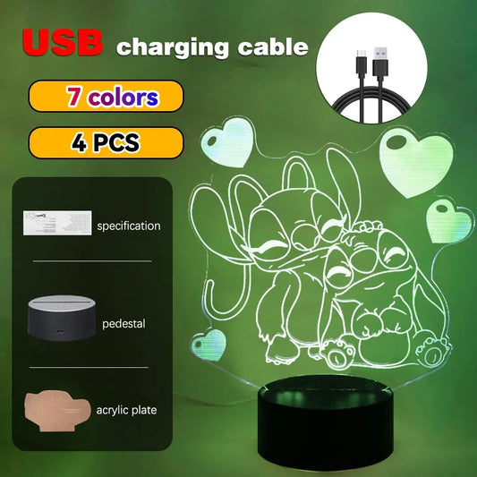 3D Illusion Stitch LED Night Light