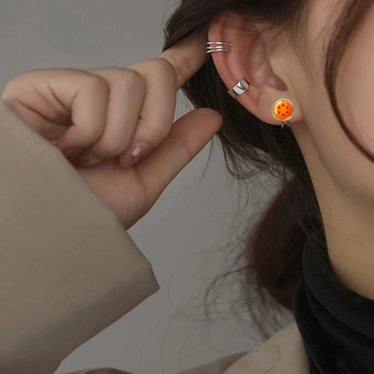 2pcs Dragon Ball Son Goku Metal Earrings